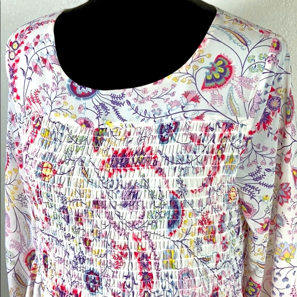 NWT [ROSE+OLIVE] Floral Pheasant Top - Picture 3 of 9